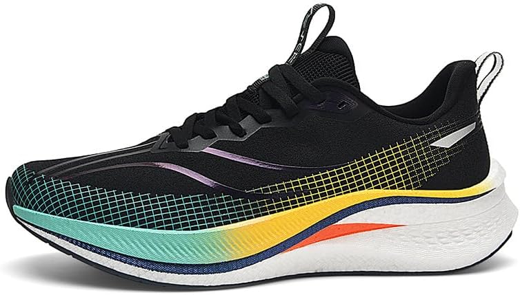 Men's Carbon Plate Running Shoes Lightweight Cushion Road Racing Sneakers Non-Slip Shock-Absorbing Trainers