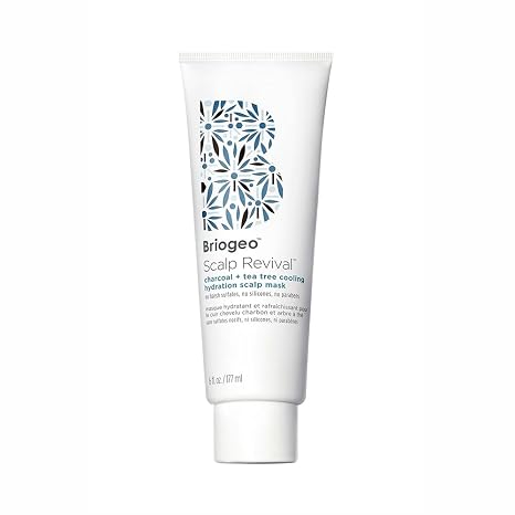 Briogeo Scalp Revival Charcoal + Tea Tree Cooling Hydration Scalp Mask | Weekly Scalp Treatment for Dry, Flaky, or Itchy Scalp | Detoxifying & Moisturizing | Vegan & Cruelty Free | 6 oz