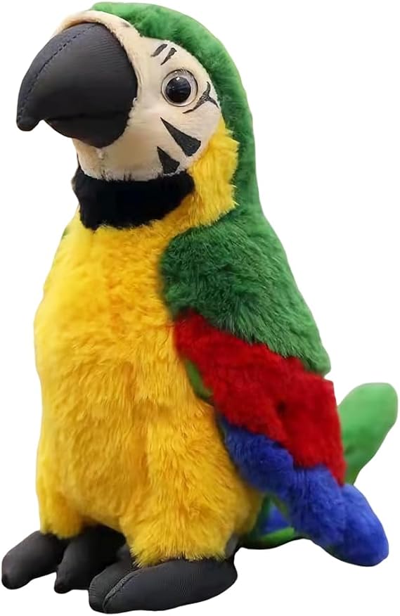 Parrot Doll Simulation Macaw Bird Plush Toy for Kids - Cute Animal Plush Pet Toy
