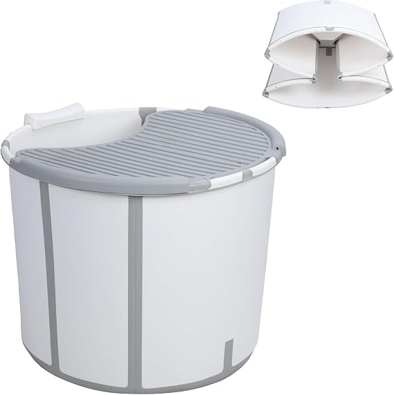YOXIER Cold Plunge Tub,71.33 Gal Ice Bath Tub,Portable Cold Plunge Tub for Recovery and Cold Water Therapy, Portable Multiple Layered Ice Tub Barrel for Outdoor, Inflatable Icebath Tub at Home & Outd