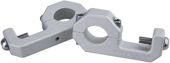 Tusk D-Flex Pro Handguard Bar Clamps Silver 1 1/8" Bars