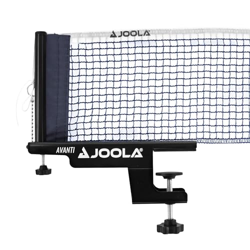 JOOLA Premium Avanti Table Tennis Net and Post Set - Portable and Easy Setup Ping Pong Screw On Clamp Net