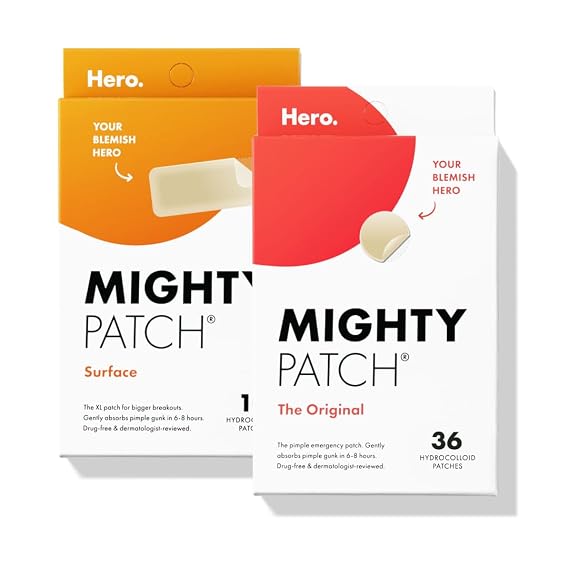 Mighty Patch Original 36ct and Surface Pimple Patch 10ct Bundle