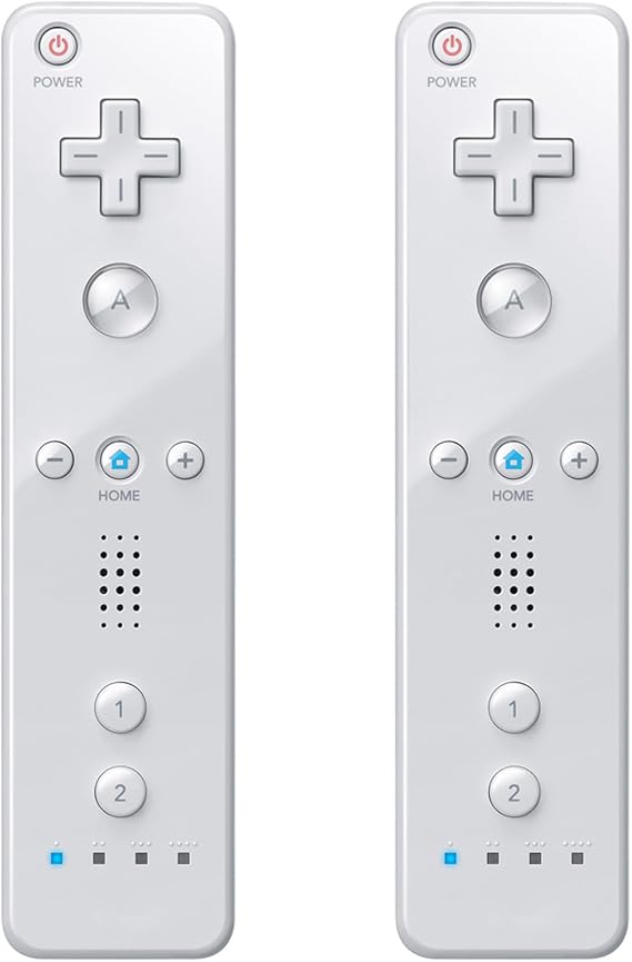 MOOGOLE Wii Remote, Wii Controller, 2 Pack, with Silicone Case and Wrist Strap