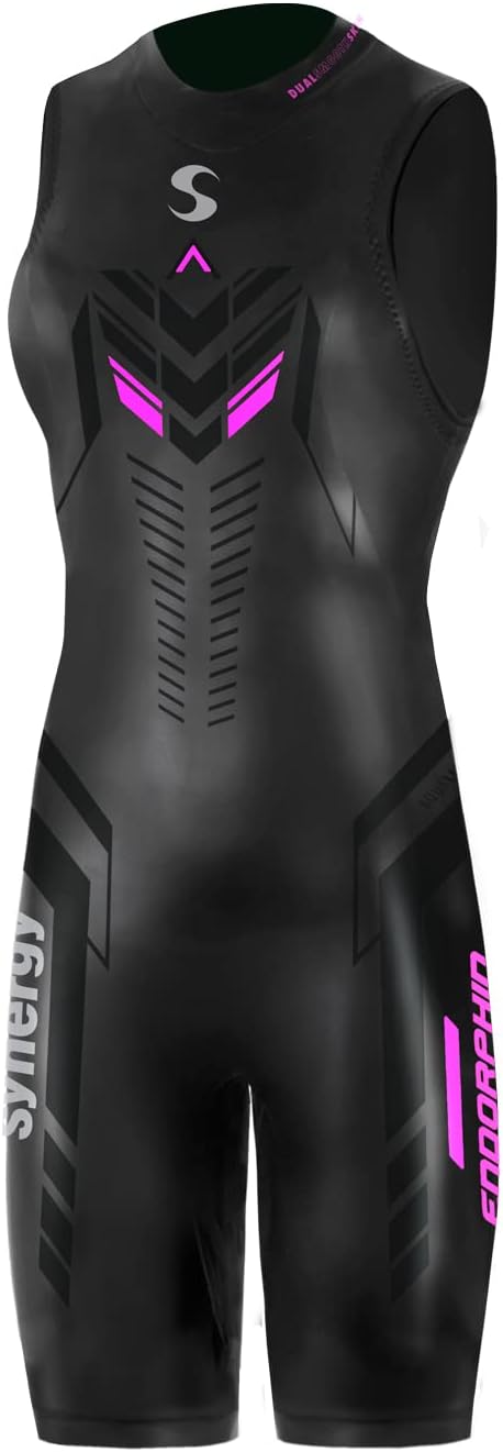Triathlon Wetsuit - Women's Synergy Endorphin Sleeveless Quick John Smoothskin Neoprene for Open Water Swimming