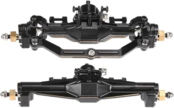 RC Crawler Brass Front Rear Portal Axle with Steel Gears for 1/18 Scale Compatible with Bronco Trail Chassis