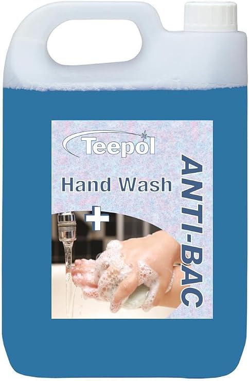 Teepol Anti-Bac Hand Wash - Luxury Liquid Hand Soap - Lightly Scented Antibacterial Handwash - Effective Germ-Killing Hand Soap - Soft on Skin, 5 Litre