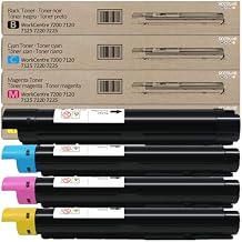 WorkCentre 7125 Toner Remanufactured 7120 7220 7225 7125 Toner Cartridge 006R01457 006R01458 006R01459 006R01460 Replacement for Xerox WorkCentre 7200 7120 7125 7220 7225 Printer
