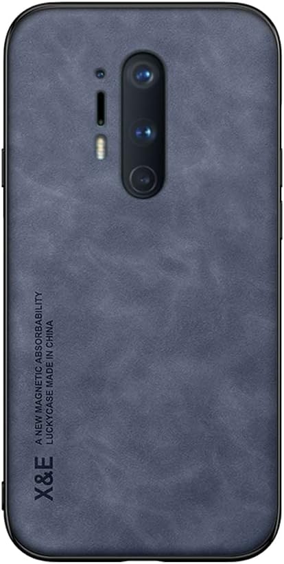 Kepuch Silklike Case for Oneplus 8 Pro - Cover Bumper Built-in Metal Plate for Oneplus 8 Pro - Blue