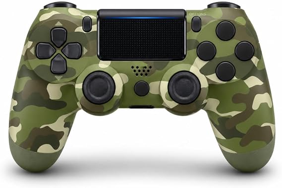 Çeşithane Doubleshock 4 Kablosuz Oyun Kolu – PS4 / PC/Android Uyumlu, Bluetooth Gamepad, Titreşimli, Touchpad & Gyro Sensörlü Kontrolcü (Yeşil Kamuflaj)