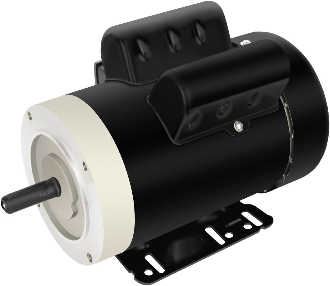 Electric Motor 3450 RPM 2HP General Purpose Single Phase Motor 56C Frame 115V230V 58 Shaft Diameter Rolled Steel Shell TEFC 60HZ