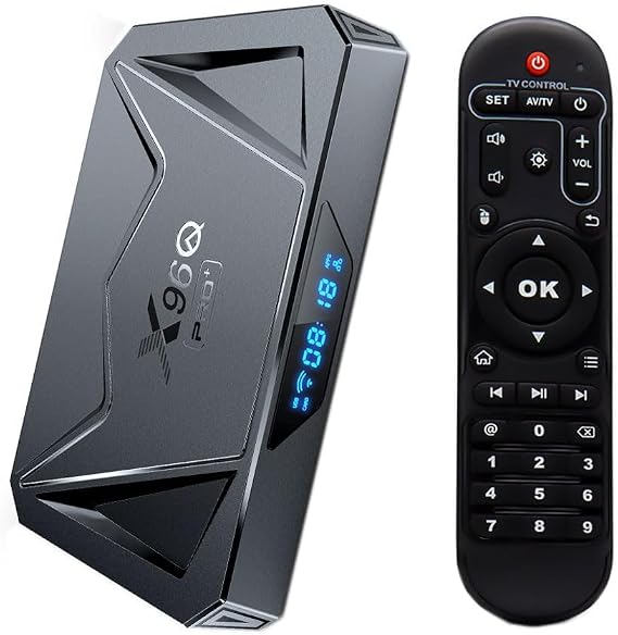 Android 14.0 X96Q Pro+ H728 Octa-core ARM Cortex A55 4GB DDR3 RAM 64GB ROM 8K Support 2.4G/5.8G Dual WiFi 6 BT5.0 USB 3.0 