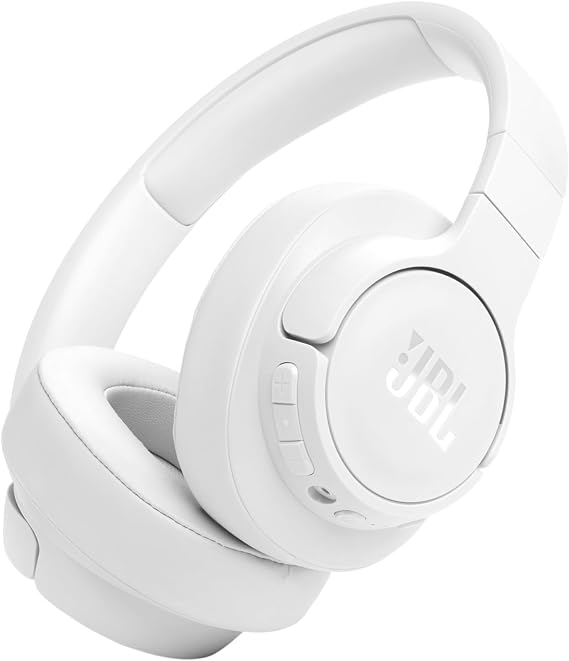 JBL Tune 770NC - Wireless Over-Ear Headphones - White | Adaptive Noise Cancelling with Smart Ambient, Bluetooth 53 with LE Audio, JBL Pure Bass Sound