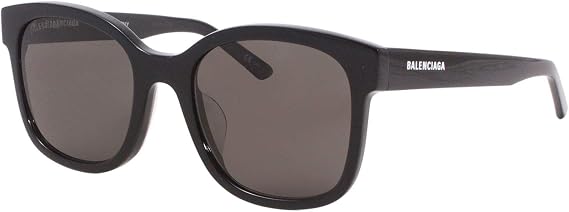 Balenciaga Square Sunglasses BB0076SK 006 Black Polarized 52mm