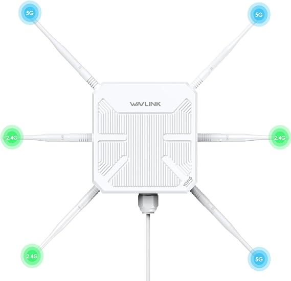 2026 AX3000 Outdoor WiFi 6 Extender, WAVLINK Long-Range WiFi Access Point