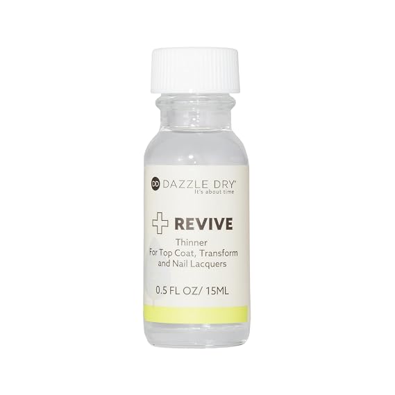 Dazzle Dry Revive Nail Polish Thinner for Top Coat & Lacquer (0.5 fl oz)