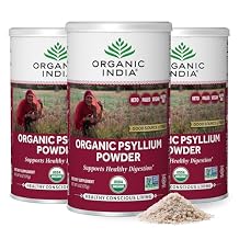 ORGANIC INDIA Psyllium Powder Organic - Fine Grain Psyllium Supplement, Digestion Support, Vegan, Gluten-Free, Non-GMO, Source of Fiber - 6 oz (Pack of 3)