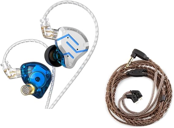 KZ CCA 2PIN IEM Earphone Cable and KZ ZS10 Pro Noise Cancelling Wired Headphone