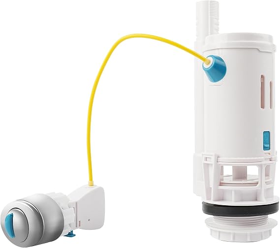 Toilet Flush System Replacement, KissDate Dual Flush and Flush Button | Toilet Cistern Flush Parts with Push Button Toilet Flush System Replacement Adjustable with 2" Outlet