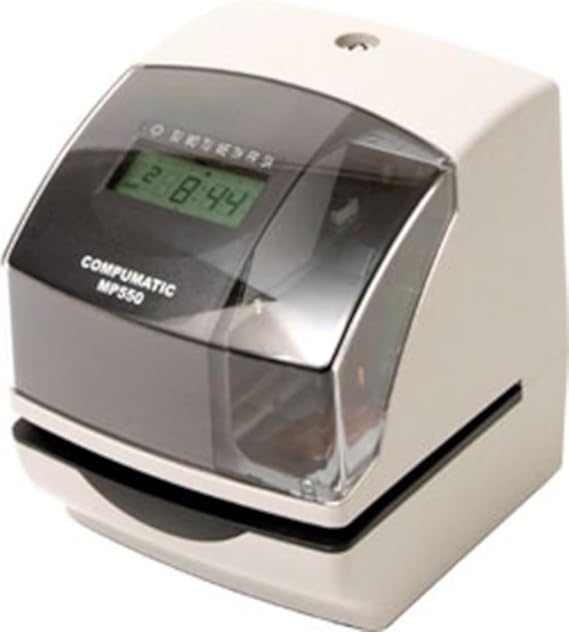 MP550 Digital Electronic Time Recorder & Document Stamp | Heavy duty & durable. Programmable print can include date, time, numbering, and text. For employee payroll, job forms, more