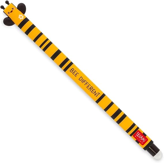 LEGAMI Silinebilir Jel Kalem - BEE, Termoduyarlı Mürekkep, 0,7 mm Uç Çapı, 15 cm Uzunluk, Siyah mürekkep (2 PENS)