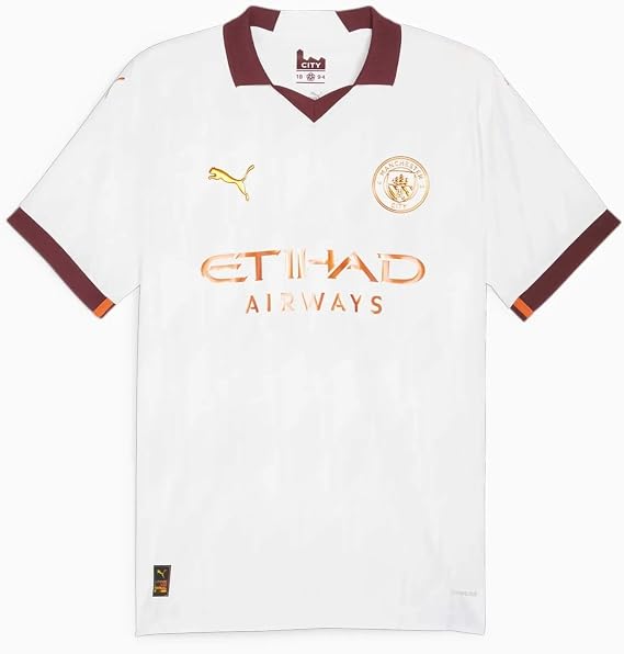 PUMA Men's Soccer Manchester City 23/24 Authentic Away Jersey - Celebrating Manchester's Creative Heritage