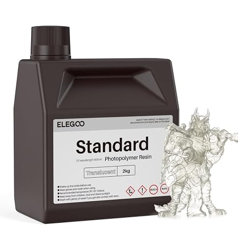 ELEGOO Standard 3D Printer Resin Translucent 2000g