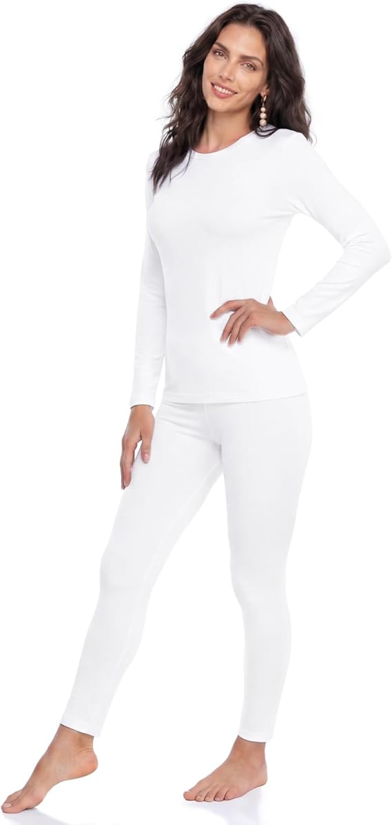 WEERTI Thermal Underwear for Women Long Johns with Fleece Lined Base Layer Women Cold Weather Top Bottom