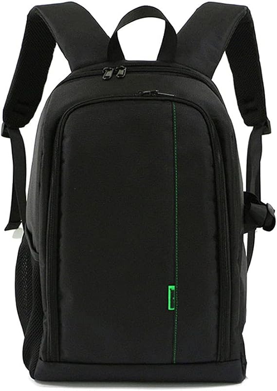 Camera Backpack for Women Men Large Capacity Photographer Lens Tripod Camera Bag Waterproof Camera Case with 15 Inch Laptop Compartment Rain Cover (Green lining)