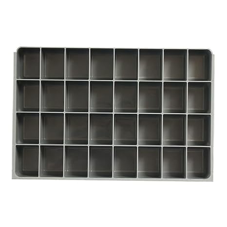Durham 124-95-32-IND Large, Polypropylene, 32 Compartment Insert, Gray