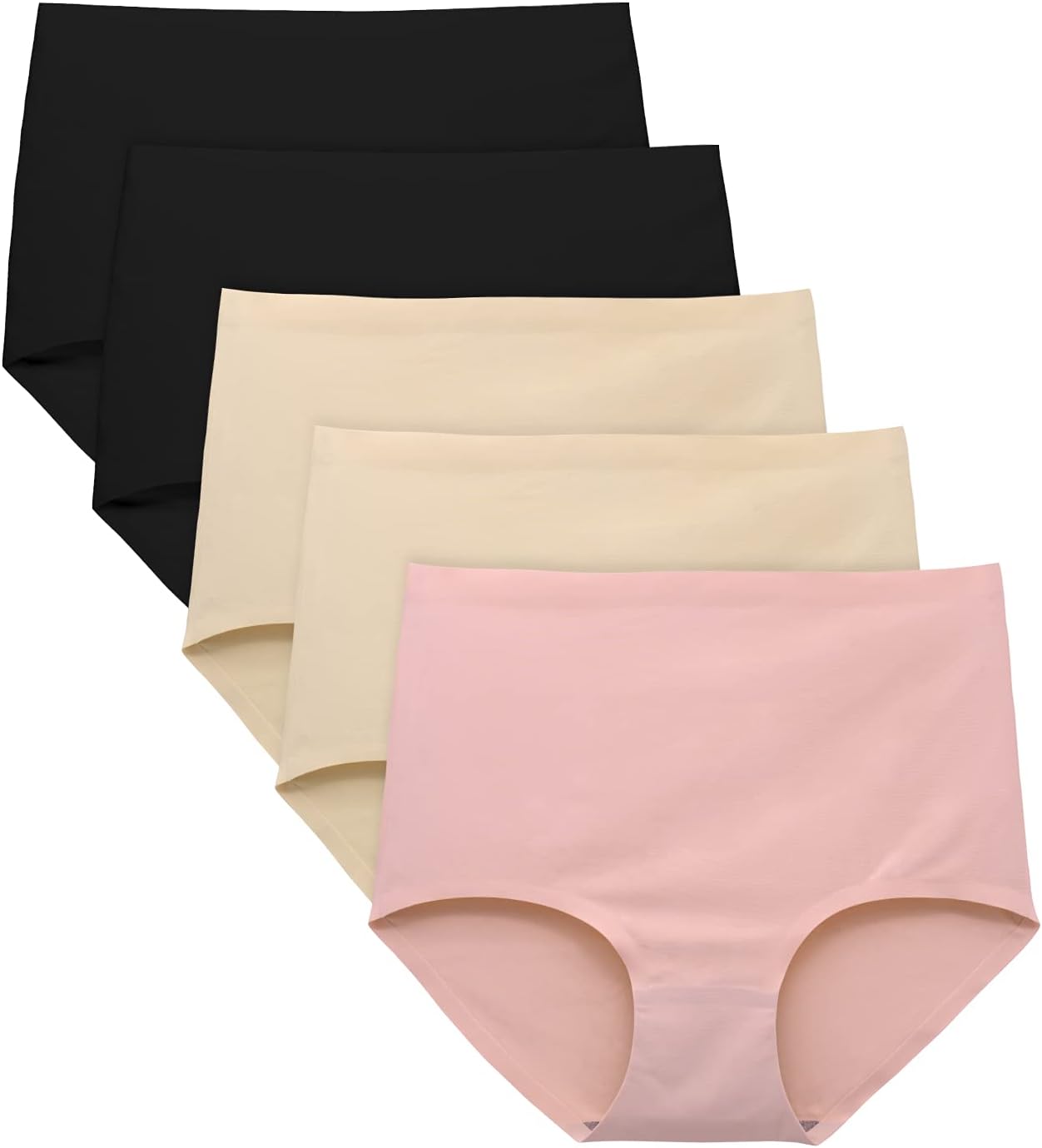 FallSweet Women's Briefs, Soft Seamless High Waist Underwear Breathable Comfy Stretchy Women Knickers, Ideal for Daily Wear