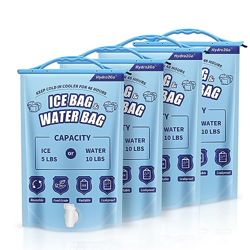 Reusable Large Leakproof Ice Bags - Extra Large Capacity - Instant Cooler - Long Lasting - Ideal for Camping, Fishing, Picnic, Hiking, Beach