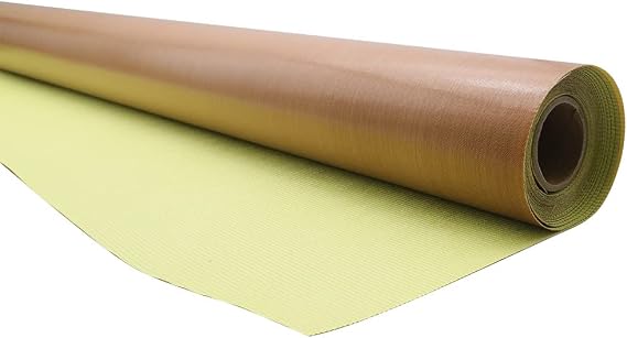 36 in x 90 ft PTFE Sheet Roll Self-Adhesive PTFE Coated Fiberglass Fabric 5 Mil Heat Press Cover Sheet for Heat Press Transfer