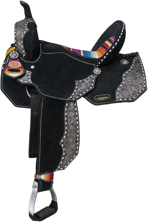 Royal King Western Saddle Pecos Suede Overlay Stitching RK101