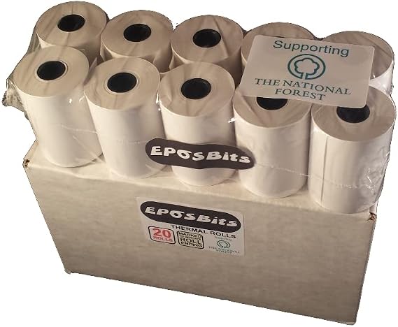 Brand Rolls to Fit Ingenico Move 5000 Move5000 Move/5000 Credit Card Terminal - 20 Rolls