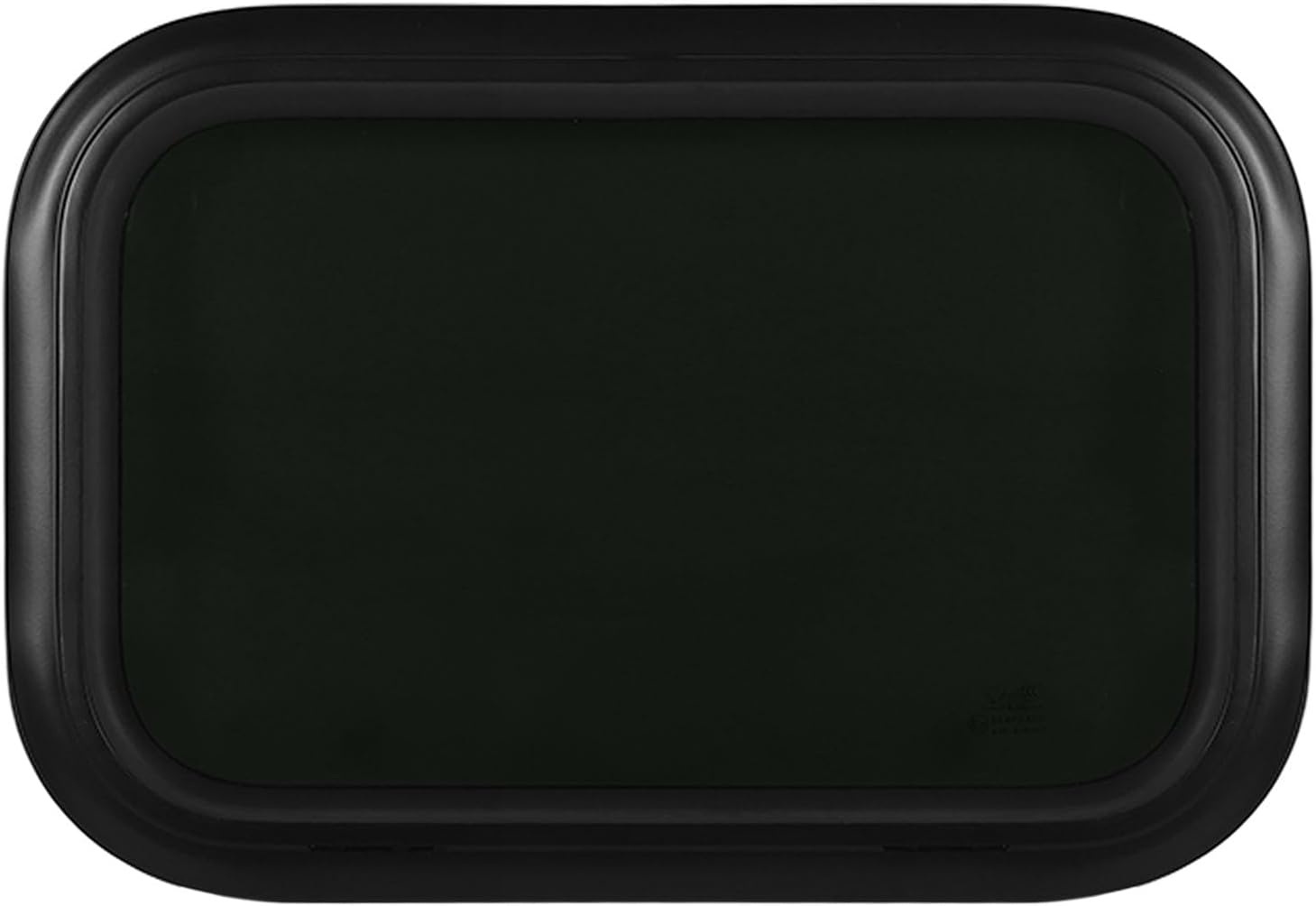 RV Fixed Window 600x500mm RV Window Fixed Entry Door Window Aluminum Alloy Round Corner Window with Black Clear Glass Frame for RV Camper Caravan Wall Thickness 48-53mm/1.9-2.