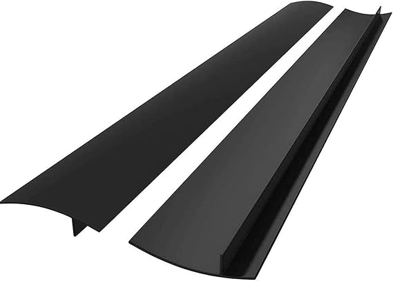Silicone Gap Cover, (2 Pack) Silicone Gap filler Stopper (21inches, Black) | Kitchen Stove Counter Gap Covers - Flexible Stove Space Fillers, Food Grade