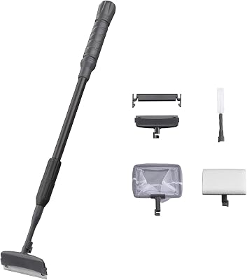 Carefree Fish 4IN1 Aquarium Cleaning Tools Long Handle Adjustable Length 18~24Inch Fish Tank Cleaner Kit Algae Scraper Scrubber Brushes Set