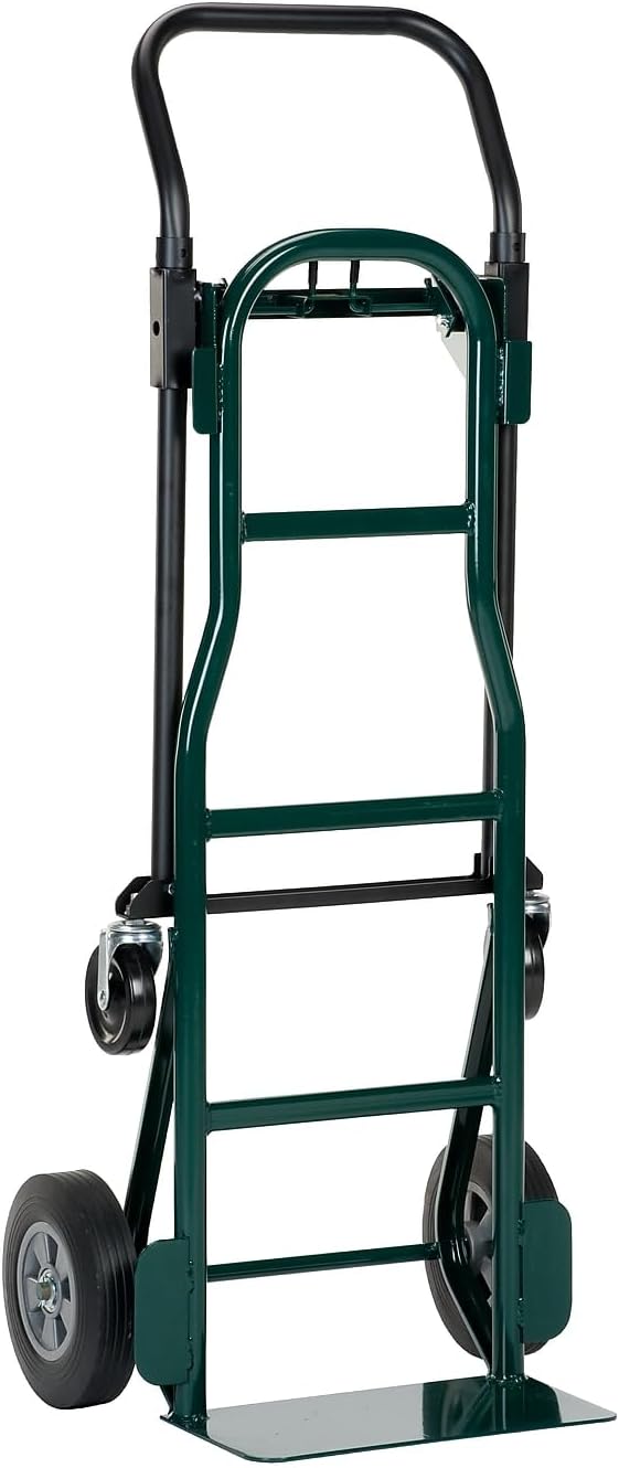 Harper 4-in-1 Quick Change Steel Convertible Hand Truck, 700 lbs., Green (JDCSA8543)