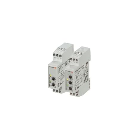 CARLO GAVAZZI DAA51CM24 Mini Delay On Operate Timer, Slim 17.5mm Width, Adjustable Timer Setting, 0.1 Seconds to 100 Hours with Six Sub-Ranges, 12-240 VAC/DC, SPDT 5 amp Contact Output, Diagnostic LEDs, 2.5 oz. Size, 24 mm Height x 99 mm Width x 73 mm Diameter