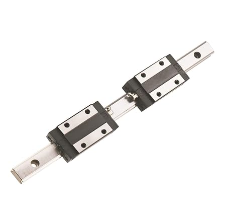 Linear Rail/Guide Rod HSR20 Length Approx.800mm/31.5inch Linear Guideway Rail + Square Type Carriage Bearing Block HSR20CR x 2 Pcs, for DIY CNC Routers Lathes Mills