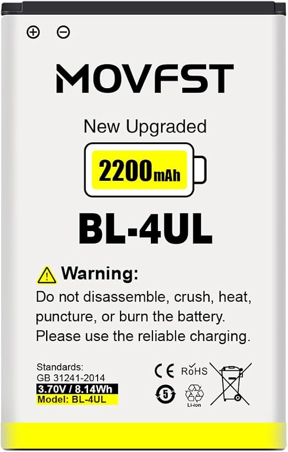 Rechargeable BL-4UL Battery,2200mAh High Capacity Phone Battery Suitable for Nokia 3310 TA-1036, 225 RM-1011 RM-1126 RM-1012