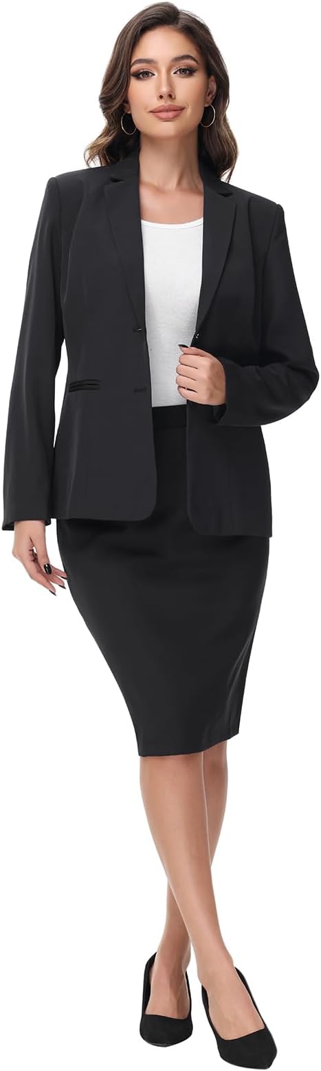 Women's Business Skirt Suit 2 Piece Work Set Office Outfits