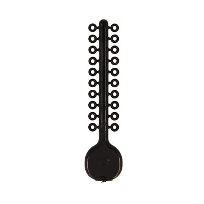 American Orthodontics Ligatures 20 Stick Black | 50 Sticks1,000 Per Pkg | Made in the USA | Hypo-Allergenic, Non-Latex, Medical Grade Polyurethane Elastic Bands | .045 Inner  .115 Outer Diameter