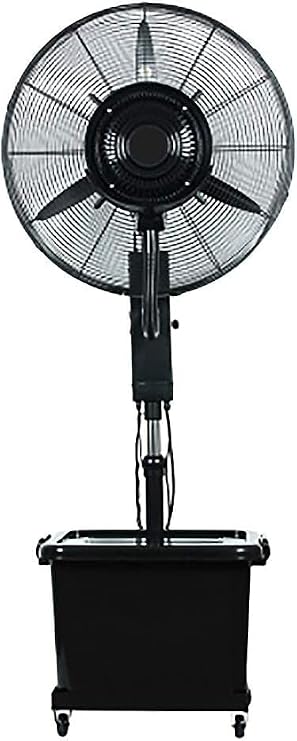 Outdoor Oscillating Misting Fan,Commercial Waterproof Industrial Fan, Elegance & Performance Adjustable Pedestal Fan,3 Leaf Spray Fan,Super Strong Wind, Black,copper-29inch