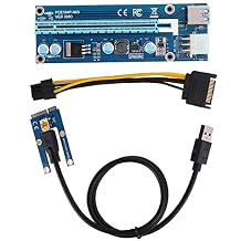 Qiilu Mini Pcie to Pcie Adapter Mini Pci E 2.5Gbe Black Mini Pci E to Pci Express16X Extender Riser Adapter with Sata Power Cord for Video Card Mining