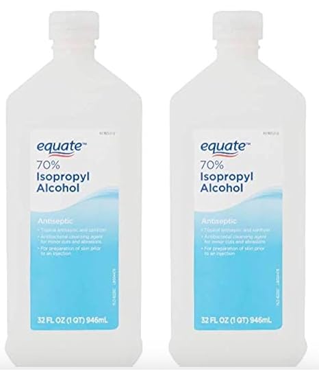 Equate Isopropyl 70% Alcohol, Antiseptic, 32 fl oz, (Pack of 4)