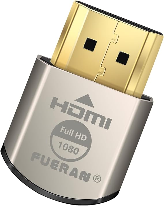 2K 4K 8K HDMI Dummy Plug-Virtual Monitor Display Emulator Headless Adapter 3840x2160@60Hz 1080@120HDR DVI EDID Emulator (2K-1080P-1P)