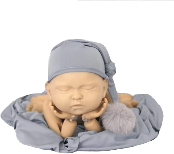 Newborn Stretch Wrap Photography Props for Baby Girl Boy Photo Swaddle Long Ripple DIY Blanket Photoshoot Basket Wrapper