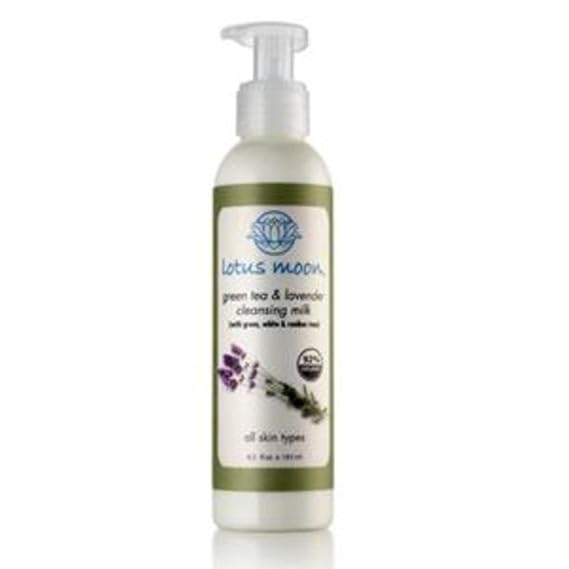 Lotus Moon Green Tea and Lavender Cleansing Milk | For Dry Skin, Plant-Based, Clean, Cruelty-Free, Functional Skincare (6.2 fl oz | 186 ml)
